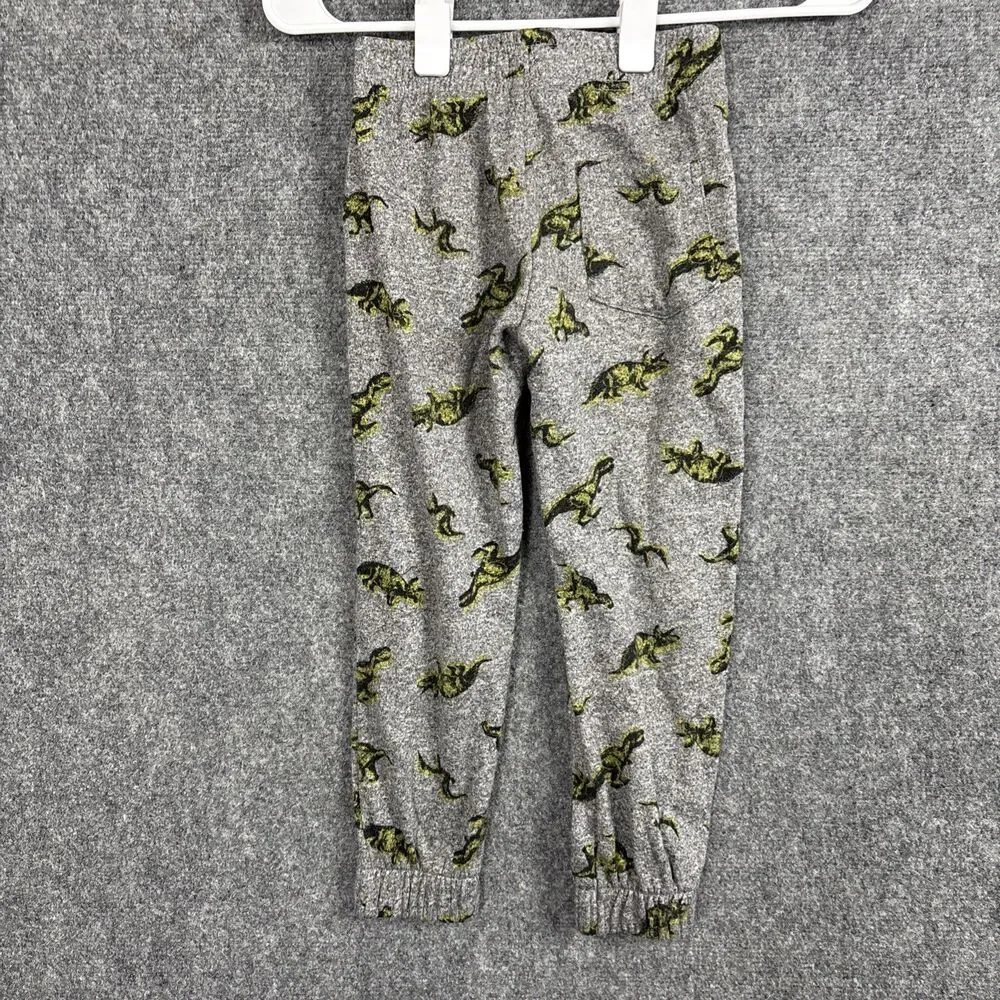 Public Record Boy Jogger Size 6 / L Grey Dinosaur Print